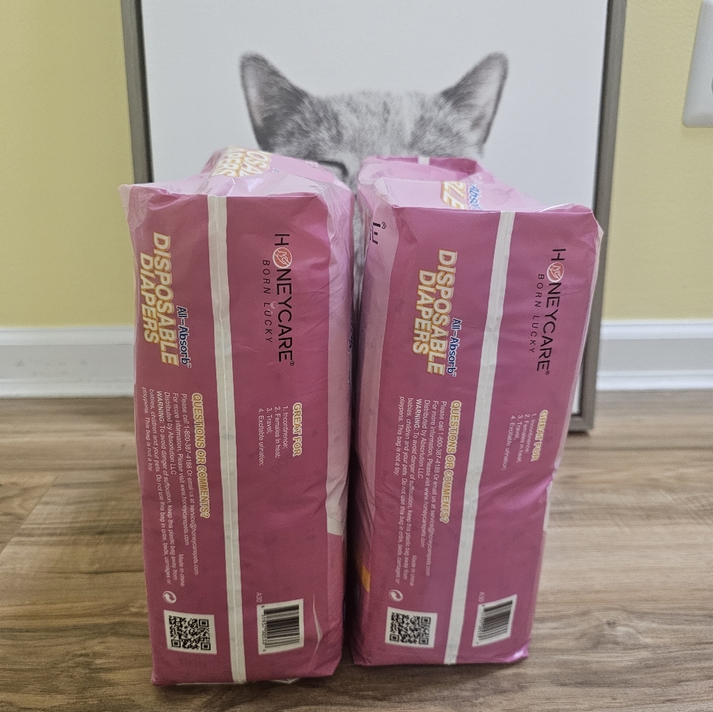 2 Packs HoneyCare All-Absorb Disposable Diapers for female dogs - Picture 4 of 7